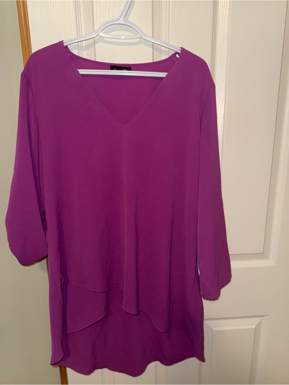 le chateau Violet Layered V-Neck Tunic Top